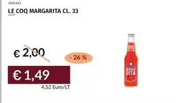 Prezzemolo e Vitale Le Coq Margarita offerta