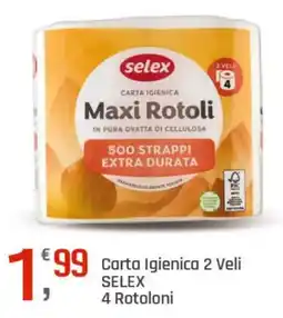 Supermercati Dok Carta Igienica 2 Veli SELEX offerta