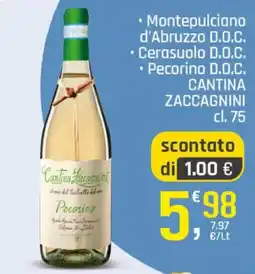 Supermercati Dok Pecorino Cantina Zaccagnini offerta