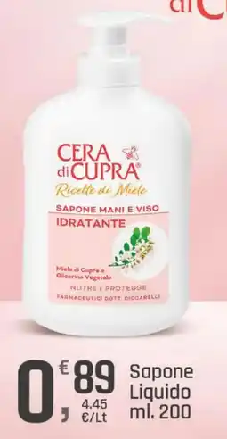 Supermercati Dok Cera di Cupra Sapone Mani e Viso Idratante offerta