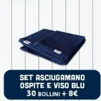 Supermercati Dok Set asciugamano ospite e viso blu offerta