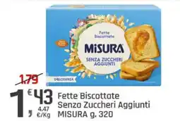 Supermercati Dok Fette Biscottate Senza Zuccheri Aggiunti Misura offerta