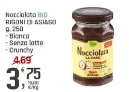 Supermercati Dok Nocciolata La Dark Rigoni di Asiago offerta