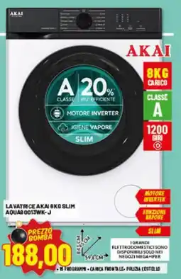 Risparmio Casa Lavatrice Akai 8kg slim offerta
