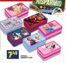 Risparmio Casa Astucci assortiti 3 zip offerta
