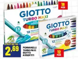 Risparmio Casa Pennarelli Turbo Maxi Giotto assortiti offerta