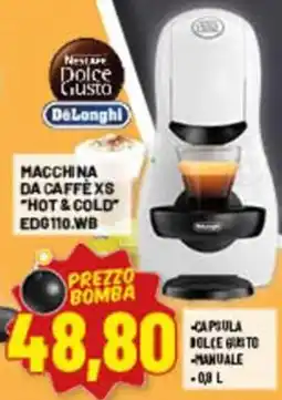Risparmio Casa Macchina da caffè XS Hot & Cold DeLonghi offerta