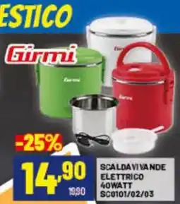Risparmio Casa Scaldavivande elettrico Girmi offerta