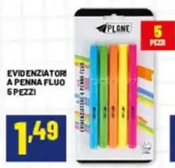 Risparmio Casa Evidenziatori a penna fluo Plane offerta
