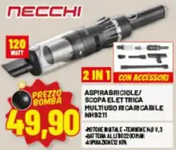 Risparmio Casa Necchi aspirabriciole/scopa elettrica multiuso ricaricabile offerta