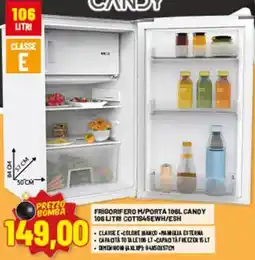 Risparmio Casa Frigorifero m/porta 106L Candy offerta
