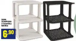 Risparmio Casa Dora scarpiera 3 scaffali bianco offerta