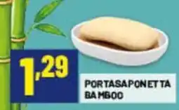 Risparmio Casa Portasaponetta Bamboo offerta