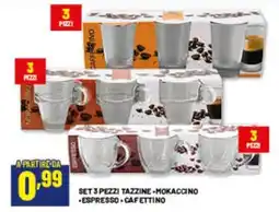 Risparmio Casa Tazzine Mokaccino Espresso Cafettino offerta