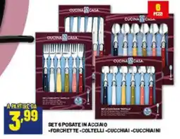 Risparmio Casa Cucina Casa set 6 posate in acciaio offerta