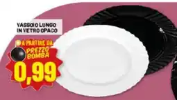 Risparmio Casa Vassoio lungo in vetro opaco offerta
