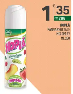 Tutto Risparmio Cash&Carry Hoplà panna vegetale mix spray offerta
