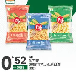 Tutto Risparmio Cash&Carry Pai patatine cornetti/palline/anellini offerta