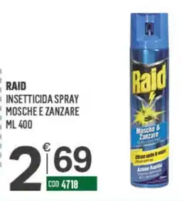Tutto Risparmio Cash&Carry Raid insetticida spray mosche e zanzare offerta
