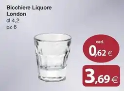 Docks Cash&Carry Bicchiere Liquore London offerta