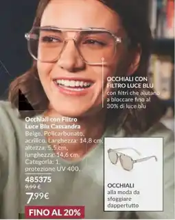Avon Occhiali con Filtro Luce Blu Cassandra offerta