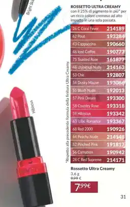 Avon Avon Rossetto Ultra Creamy offerta