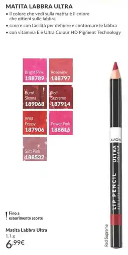 Avon Avon Matita Labbra Ultra offerta