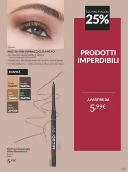 Avon Avon Matita per Sopracciglia Micro Glimmerstick offerta