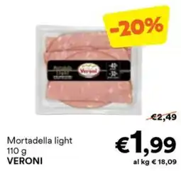 Unes Mortadella light VERONI offerta