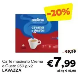 Unes Caffè macinato Crema e Gusto LAVAZZA offerta