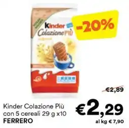 Unes Kinder Colazione Più offerta