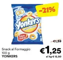 Unes Snack al Formaggio YONKERS offerta