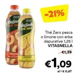 Unes Thé Zero VITASNELLA offerta