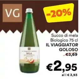 Unes Succo di mela Biologico IL VIAGGIATOR GOLOSO offerta