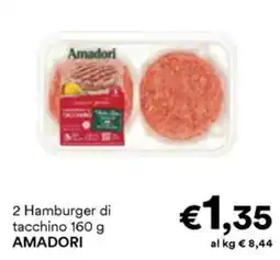 Unes Hamburger di tacchino AMADORI offerta
