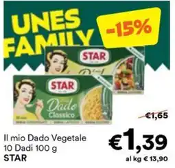 Unes Il mio Dado Vegetale STAR offerta
