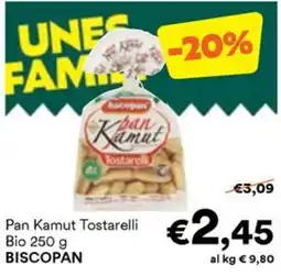 Unes Pan Kamut Tostarelli Bio Biscopan offerta