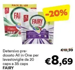 Unes Detersivo pre-dosato All in One per lavastoviglie FAIRY offerta
