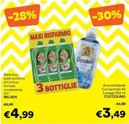 Unes Detersivo piatti profumo di Limone formato convenienza NELSEN offerta