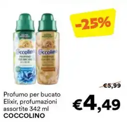 Unes Profumo per bucato Elixir, profumazioni assortite COCCOLINO offerta