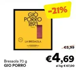 Unes Bresaola Gio Porro offerta