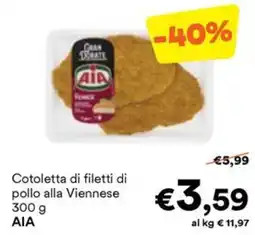 Unes Cotoletta di filetti di pollo alla Viennese AIA offerta
