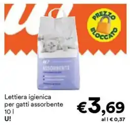 Unes Lettiera igienica per gatti assorbente U! offerta