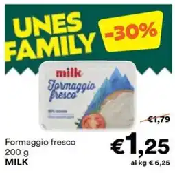 Unes Formaggio fresco MILK offerta