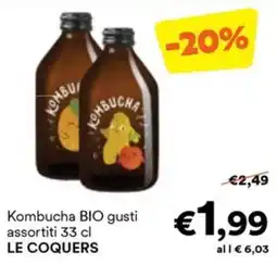 Unes Kombucha BIO gusti assortiti offerta