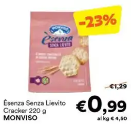 Unes Èsenza Senza Lievito Cracker MONVISO offerta
