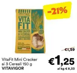 Unes VitaFit Mini Cracker ai 3 Cereali offerta