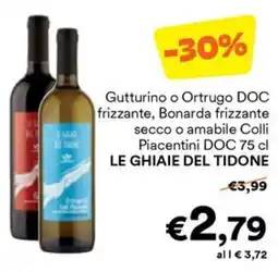 Unes Gutturino o Ortrugo DOC frizzante, Bonarda frizzante secco o amabile Colli Piacentini DOC offerta