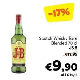 Unes Scotch Whisky Rare Blended J&B offerta