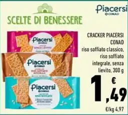 Conad Cracker Piacersì Conad offerta